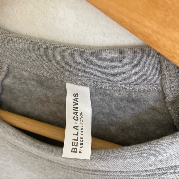 Bella + Canvas Fleece Collection Gray MIDWEST Crewneck Sweatshirt - Picture 3 of 5